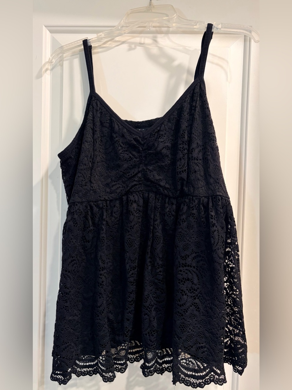 torrid Black Lace Overlay Top